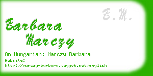 barbara marczy business card